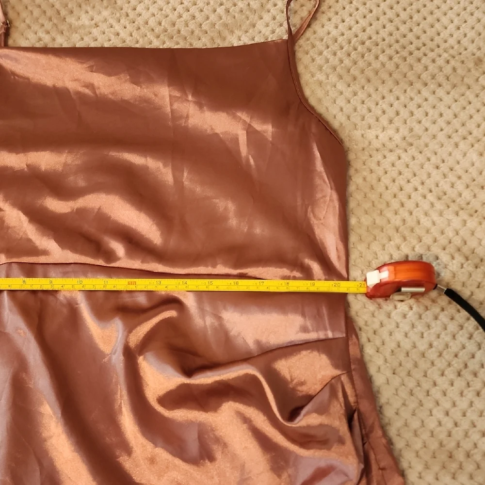 Cider Satin Slip Dress in Rose Gold - Picture 13 of 16